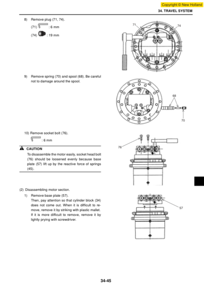 New Holland E20.2SR E22.2SR E27.2SR Excavator Workshop Manual - Image 9