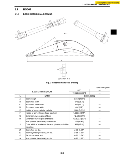 New Holland E215B Excavator Service Manual - Image 13