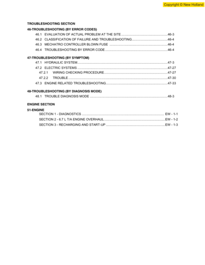 New Holland E215B Excavator Service Manual - Image 4