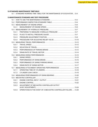 New Holland E215B Excavator Service Manual - Image 8