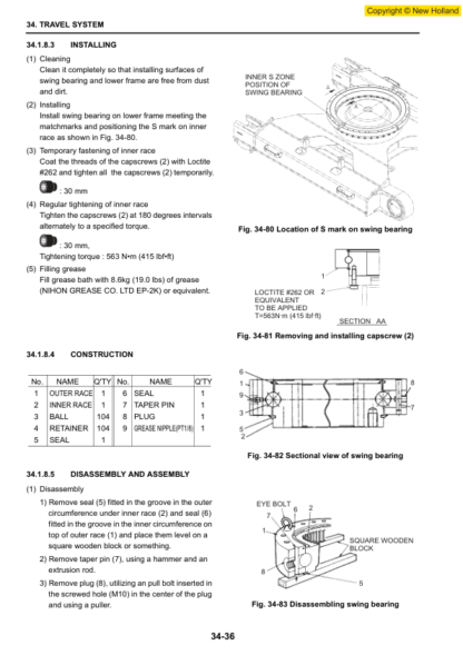 New Holland E225BSR Excavator Workshop Manual - Image 9