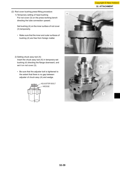 New Holland E225BSR Excavator Workshop Manual - Image 6