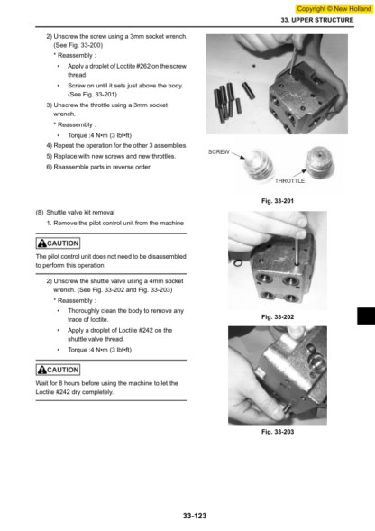 New Holland E225BSR Excavator Workshop Manual - Image 8