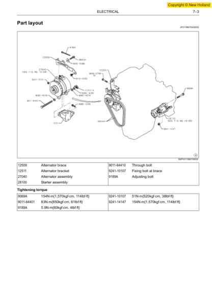 New Holland E225BSR Excavator Workshop Manual - Image 14