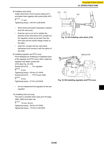 New Holland E235BSR Excavator Workshop Manual - Image 8