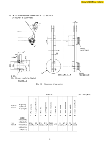 New Holland E235SR Excavator Workshop Manual - Image 8