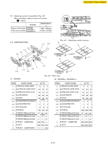 New Holland E235SR Excavator Workshop Manual - Image 10