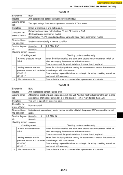 New Holland E265B Excavator Service Manual - Image 13