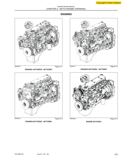 New Holland E265B Excavator Service Manual - Image 14