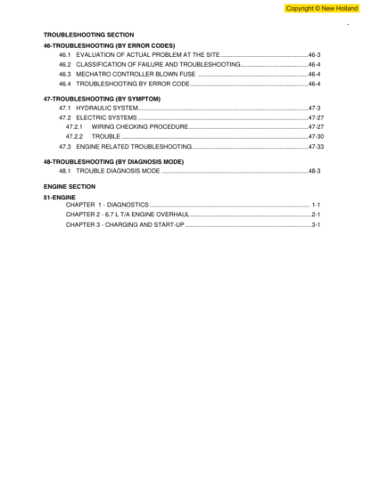 New Holland E265B Excavator Service Manual - Image 5