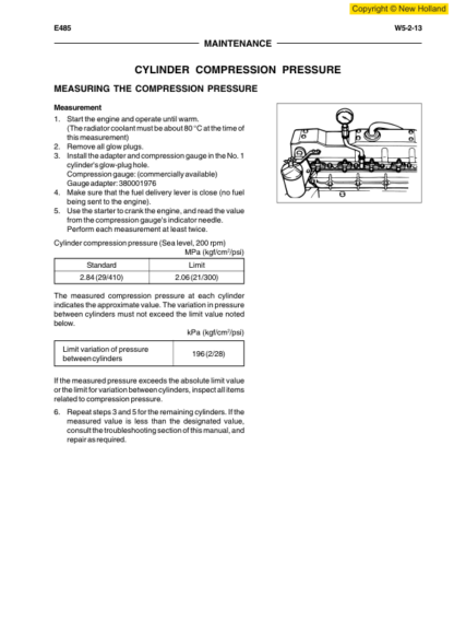 New Holland E485 Excavator Workshop Manual - Image 15