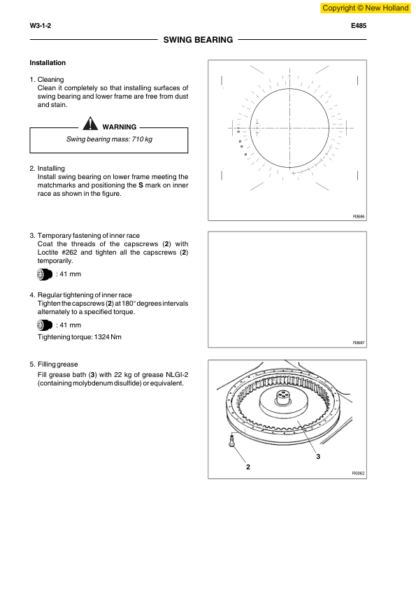 New Holland E485 Excavator Workshop Manual - Image 13