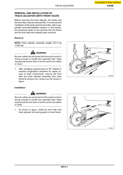 New Holland E485B Excavator Service Manual - Image 10