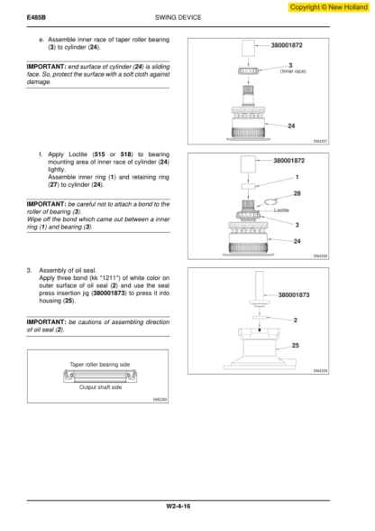 New Holland E485B Excavator Service Manual - Image 8