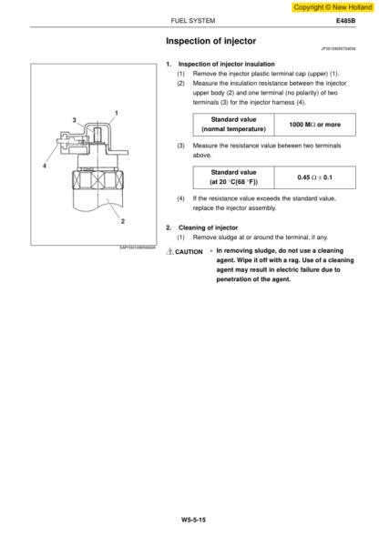 New Holland E485B Excavator Service Manual - Image 14