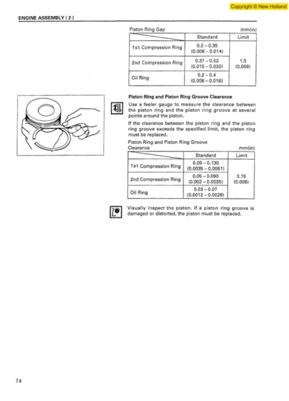 New Holland E70SR Excavator Workshop Manual - Image 15