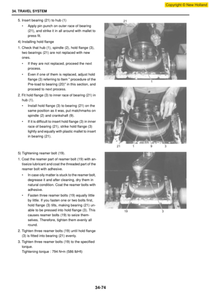 New Holland E70SR Excavator Workshop Manual - Image 13