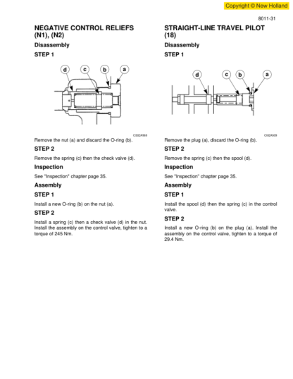 New Holland E805 Excavator Workshop Manual - Image 10