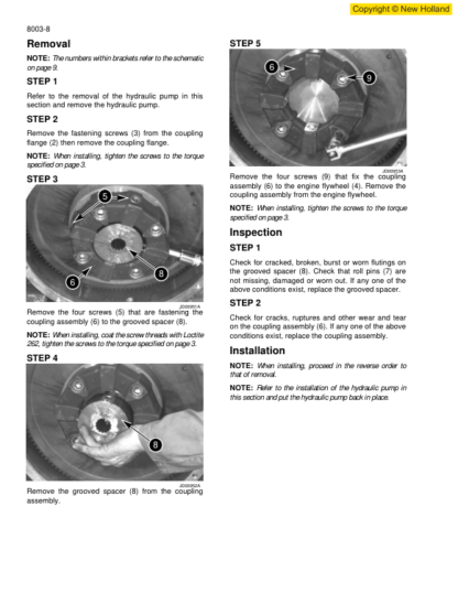 New Holland E805 Excavator Workshop Manual - Image 8