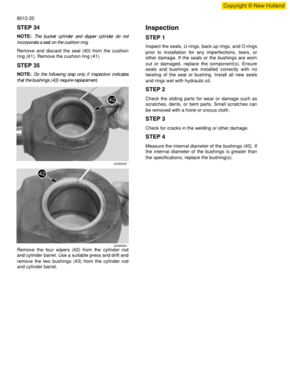 New Holland E805 Excavator Workshop Manual - Image 11