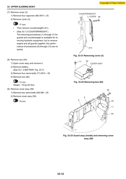New Holland E80MSR Excavator Workshop Manual - Image 12