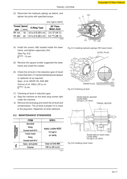 New Holland E9SR Excavator Workshop Manual - Image 9