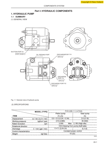 New Holland E9SR Excavator Workshop Manual - Image 5