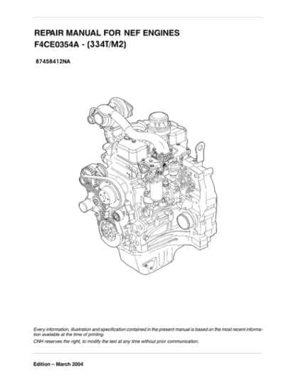 New Holland F4CE0354A 334T M2 Engine Service Manual - Image 2