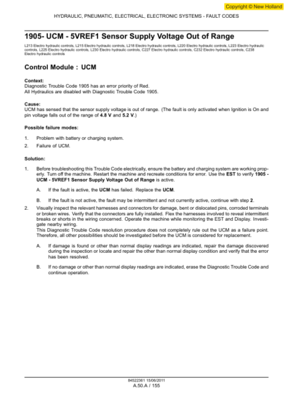 New Holland L213-L230 C227 C232 C238 Service Manual - Image 12