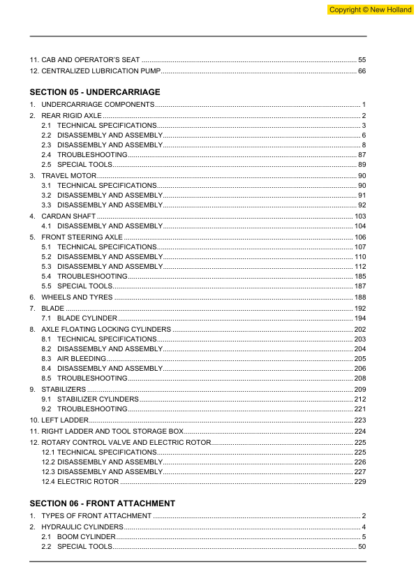 New Holland MH5.6 Excavator Repair Manual - Image 5