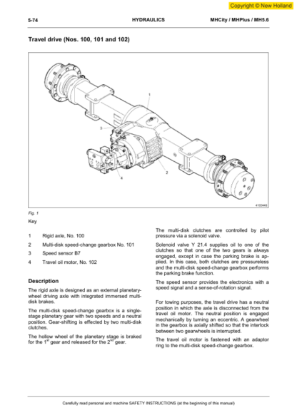 New Holland MH5.6 Excavator Workshop Manual - Image 12