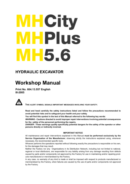 New Holland MH5.6 Excavator Workshop Manual - Image 2