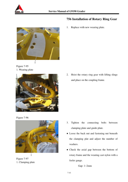 SDLG G9190 Grader Service Manual - Image 12