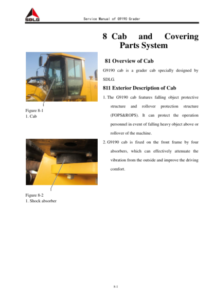 SDLG G9190 Grader Service Manual - Image 13