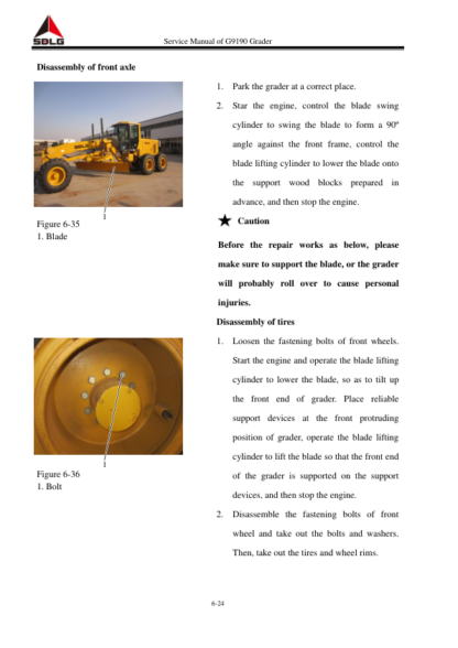 SDLG G9190 Grader Service Manual - Image 8