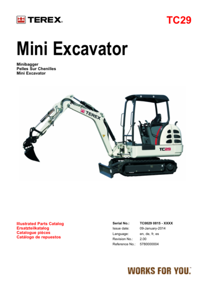 TEREX TC29 Excavator Parts Manual - Image 2