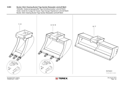 TEREX TC29 Excavator Parts Manual - Image 3