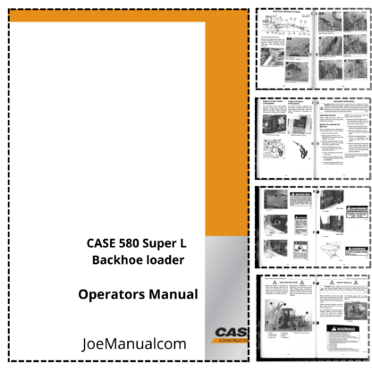 CASE 580 Super L Backhoe Operators Manual