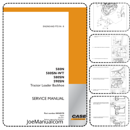 CASE 580N 580SN 590SN Backhoe Engine Service Manual