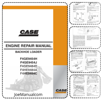 CASE F4GE F4HE Engine Repair Service Manual
