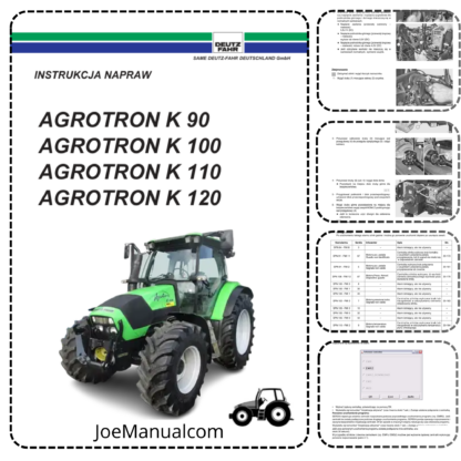 DEUTZ AGROTRON K 90 100 110 120 Instrukcja Napraw