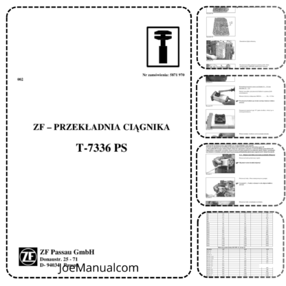DEUTZ T-7336 PS Instrukcja Napraw przekładni