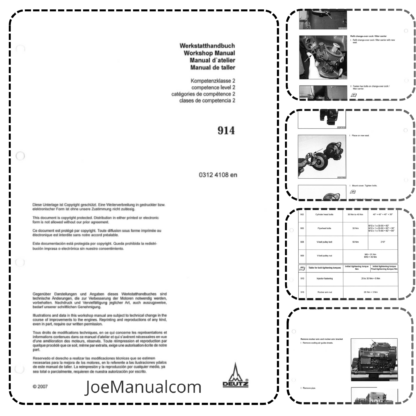 Deutz F6L914 Workshop Manual