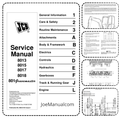 JCB 8013 8015 8017 0817 Service Manual