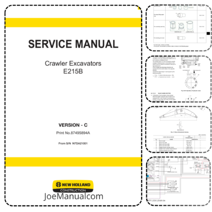 New Holland E215B Excavator Service Manual