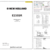 New Holland E235SR Excavator Workshop Manual