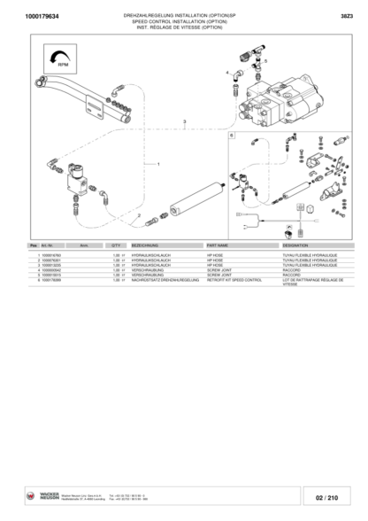 Wacker Neuson 38Z3 Excavator Parts Catalog - Image 7