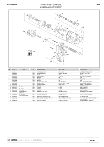 Wacker Neuson 38Z3 Excavator Parts Catalog - Image 8