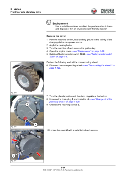 Wacker Neuson TH627 Telehandler Repair Manual - Image 7