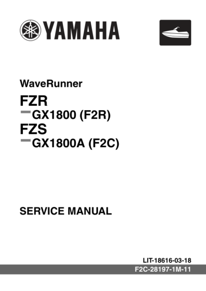 Yamaha WaveRunner FZR, FZS Service Manual - Image 2